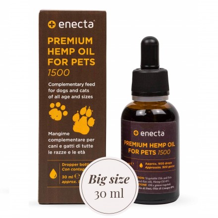Enecta Prémiový konopný olej pro zvířata 1500 mg, 30 ml