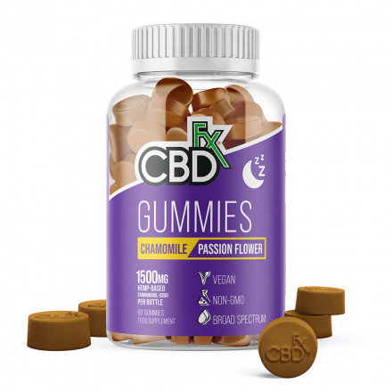 CBDfx Vegan Gummies - gumové cukríky na dobrý spánok 1500 mg CBD