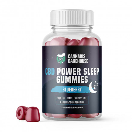 Cannabis Bakehouse Power Sleep 15 mg CBD Gummies + Melatonín (60 Gummies)